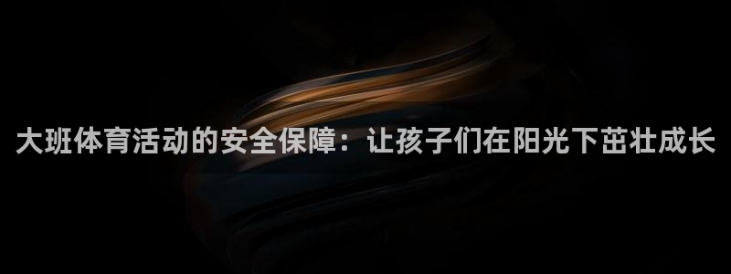 bbin视讯游戏平台：大班体育活动的安全保障：让孩子们在阳光下茁壮成长