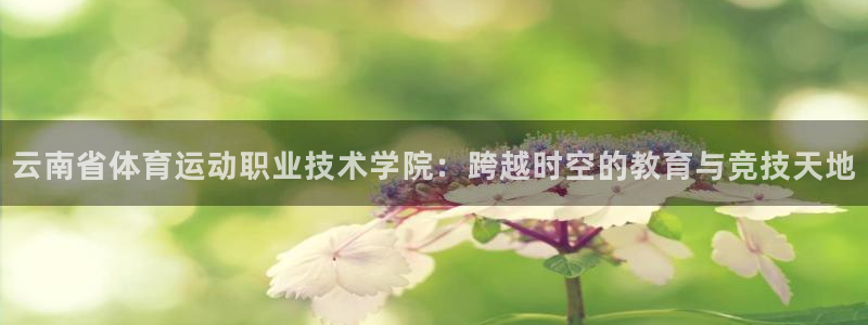 bbin视讯游戏平台：云南省体育运动职业技术学院：跨越时空的教育与竞技天地