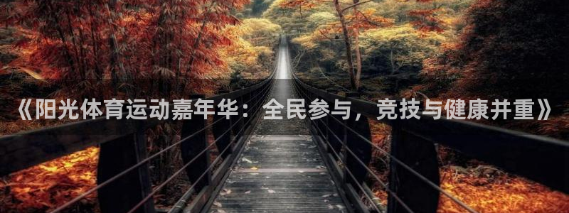 bbin视讯游戏官网：《阳光体育运动嘉年华：全民参与，竞技与健康并重》